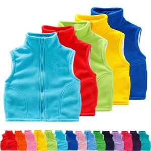 3 à 10 ans adolescent vêtements d'extérieur gilets vestes sans manches gilet pour enfants pour garçon fille polaire bébé enfant chaud hiver 231228