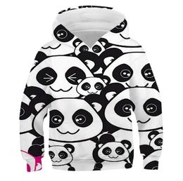 3 tot 14 jaar kinderhoodies 3D-geprint dier Panda hoodie voor jongens meisjes cartoon sweatshirt casual uitloper kinderkleding4030471