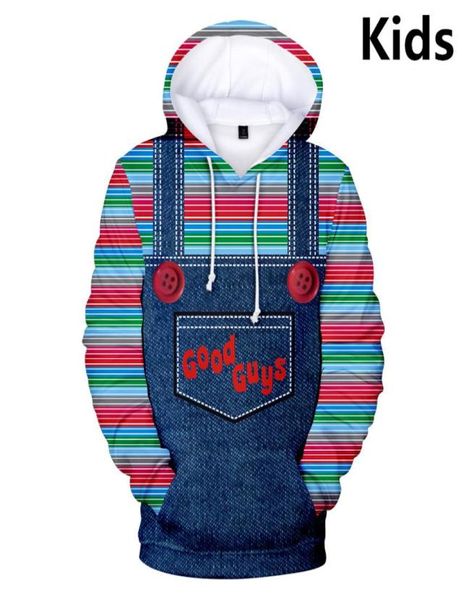 3 a 14 años The Evil Good Guys Ropa de juguete Niños Niños Sudaderas con capucha de manga larga Halloween Chucky Sudadera con capucha Sudadera Ropa para niños 3004094