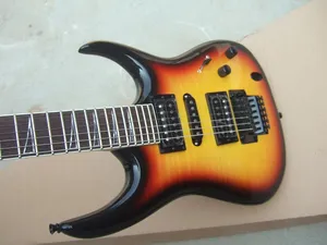 Vai Rg 3 Tone Sunburst Flame Maple Top Guitar Guitar Tremolo Bridge Black Hardware Hsh Pickups Regar Inclay