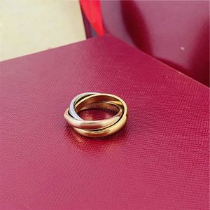 3 Trinity Ring verlovingsring ontwerper Sieraden zwart goud zilver 3 ringen trinity Ringen voor dames heren unisex Luxe sieraden voor Weddin Xrmc