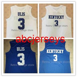 # 3 Tyler Ulis Kentucky Wildcats maillot de basket-ball bleu blanc cousu personnalisé n'importe quel numéro nom Ncaa XS-6XL