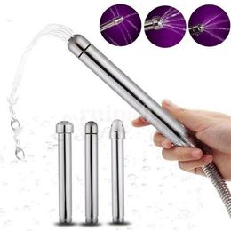 Robinets de Bidet en acier inoxydable, 3 Types de têtes, Douche anale précipitée, nettoyage de Douche, lavement, nettoyeur Anal en métal, BuPlugs Tap260A