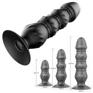 Articles de massage 3 types de perles de plug anal en silicone avec ventouse Sex Toys pour hommes Stimulateur de massage de la prostate gay Dilatateur d'expansion de l'anus féminin