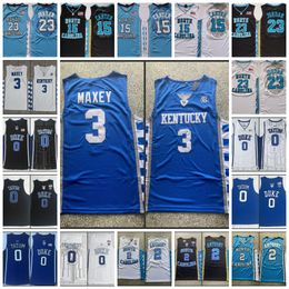 3 Tyrese Maxey Jersey 15 Vince Carter 23 Michael MJ Jor dan 0 jayson tatum 2 Cole Anthony Kentucky Wildcats North Carolina Tar Heels Stitched College Basketball Wears