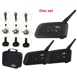 3-Way Football arbitre Walkie Talkie Talkie Headset VNetPhone V6C 1200M Full Duplex Bluetooth MP3 Headphone sans fil Soccer Interphone