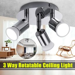 3 voies de plafond rotatif Gu10 Base Plafond Spotlight modern salon salon cuisine lampes chambre AC100-220V
