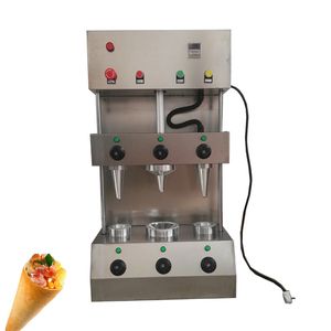Machine de cône de pizza de casse-croûte de 3 têtes fonctionnantes avec des distributeurs automatiques de pizza de tubes de soutien et de chauffage