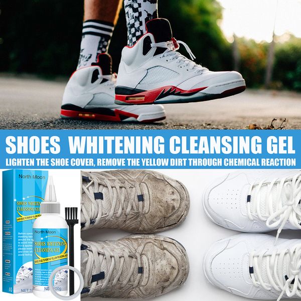 30/100 ml Chaussures blanches taches Poloner Cleaner Gel Sneaker Whiten Nettoyage Dirt Remover Ensemble avec un outil de lavage de nettoyage du ruban de brosse