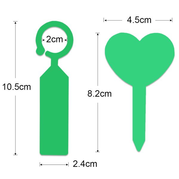 30-100pcs Étiquettes de forme de cœur épaissies pour jardins de jardines Marqueurs Nursery Herbs Tags Plastic Imperproof Anti-Uv Sign Stakes