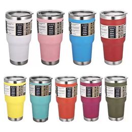 30 20 oz Tumbler Dubbele Wand water vaso koeler termos Koffiemok fles Rvs Kolf Vacuüm Cups Mok 0825