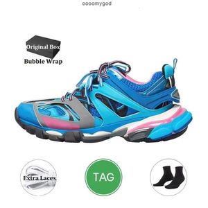 30 2023 Piste 3 Chaussures décontractées pour hommes baskets pour femmes baskets Triple S Black Rose Blue Vintage Tracks LED coureurs Tesss Gomma Leather Walking Designer Sneakers Train 5A