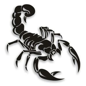 30 31cm 1 stks rivierkreeft Decal vinyl auto sticker zwart zilver CA-11002767