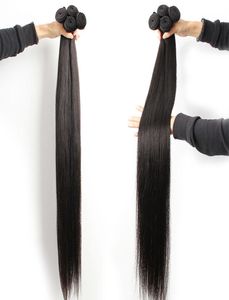 30 32 34 36 38 40 Inch 10A Braziliaanse Steil Haar Bundels 100 Menselijk Haar Weeft Bundels Remy Hair Extensions8532554