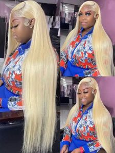 30 36 pouces 613 dentelle frontale perruque cheveux humains 13x4 13x6 brésilien droite Blonde dentelle avant perruque cheveux humains 360 dentelle perruque cheveux humains