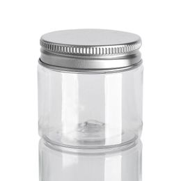 Hantr – bocaux en plastique transparents pour animaux de compagnie, boîtes de rangement rondes avec couvercles en plastique/aluminium, 30 40 50 60 80ml