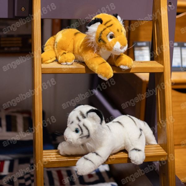 30/40/50 CM blanc jaune tigre peluche bébé belle couché tigre en peluche poupée oreiller doux enfants cadeau de noël