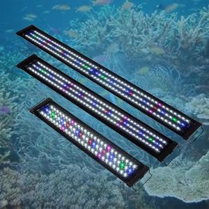 30 40 60 cm LED lumières d'aquarium lampe de lumière de réservoir de poisson de qualité supérieure avec supports extensibles LED convient aux décorations d'aquarium Y20092190u