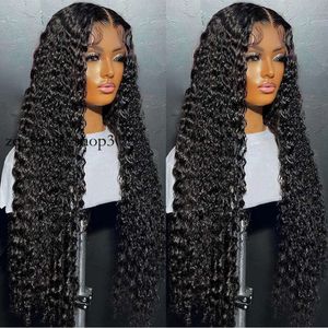 30 40 pouces de profondeur de profondeur 13x4, perruque avant en dentelle transparente Hoies humaines Brésilien Curly 13X6 HD Lace Frontal Wigs pour les femmes 180% 55