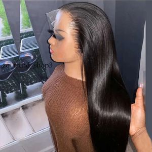 30 40 pouces droite transparent 13x6 HD Lace Frontal Human Hair Wigs 250 densité brésilien Remy 13x4 Lace Lace Perventes avant 32