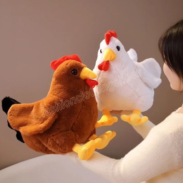 Juguetes de peluche de gallo de simulación de 30/40CM, muñecos de pollo suaves rellenos, almohada de aves de corral, cojín divertido para el hogar, decoración, regalo de cumpleaños