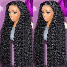 30 40 inch 220%Dichtheid Water Deep Wave HD Lace Wig 13x6 Human Hair Curly Lace Frontale Haarpruiken Glueless Wig Human Hair