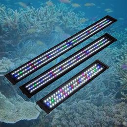 30 45 60 90 120cm LED étanche lumière d'aquarium spectre complet pour réservoir de poissons d'eau douce plante Marine lampe sous-Marine UK EU plug258y