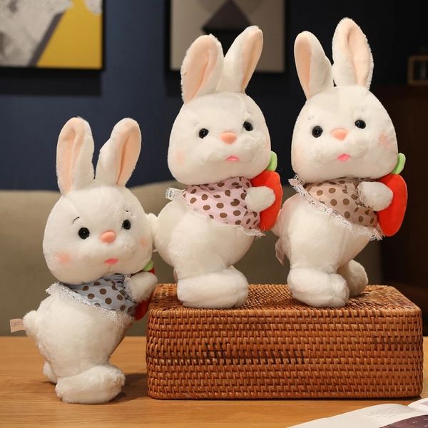 30/45 cm mignon peluche debout lapin peluche peluches tenant carotte Adorable poupée cadeaux créatifs pour les enfants