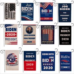 30 * 45 cm Joe Biden 2020 USA Elección Banner Banner Garden Banderas Presidente Campaña Banner para América Presidente Double Capas