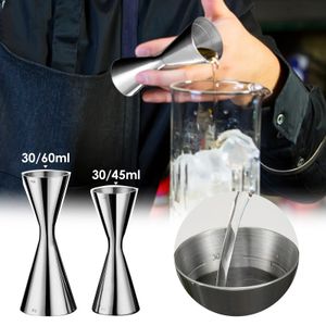 Shaker à Cocktail en acier inoxydable, 30/45ml ou 30/60ml, tasse à mesurer, double S, mesure d'alcool, Jigger, Gadgets de cuisine, 240306