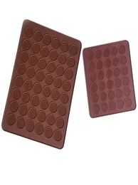 30 48 Trou Silicone Baking Pad Moule Four Macaron Mat de manche antiadhésive Toolsa204168548