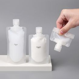 30/50/100 ml Plastic transparante tas lege make -up lotion shampoo container navulbare zakken met cap make -upgereedschap jar potreizen 288