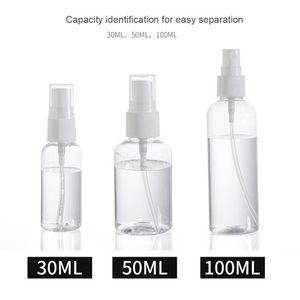30/50/100 ml bouteilles rechargeables voyage en plastique transparent bouteille de parfum atomiseur vide petit vaporisateur emballage bouteille toxique et sans danger