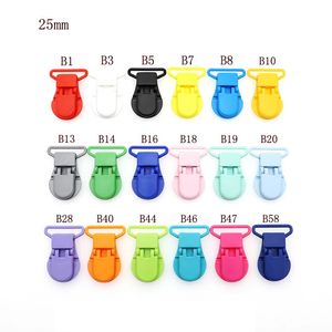 30/50/100 stcs 1 25 mm D vorm Plastic Baby Pacifier Clips Dummy kettinghouder Suspender Clips klem met aangrijpende tanden 240423