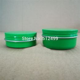 30/50 / 60G ML navulbare doos groene lege ronde aluminium metalen blikjes cosmetische flescrème DIY jar aluminium lippenstift pot