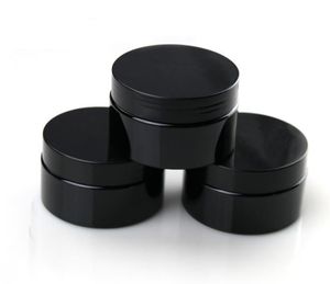 30 50 80 100 150 Bouteilles en plastique de 200 ml Boîtes de conserve en PET noir Boîtes rondes avec couvercles