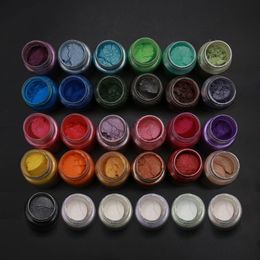 30-50 kleuren mica parel poeder cosmetische grade harhars poeders pigment handzeep maken slijmhars kleurstof kaarsen maken 0,35 oz