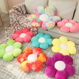 Coussin en peluche à fleurs colorées, 30/50CM, joli oreiller de sieste, coussin de fesses en peluche doux, décoration de maison, jouets cadeaux de noël