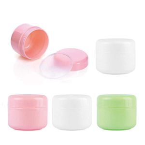 30/60 Pot de maquillage en plastique vide rechargeable 10/20/30/50 / 100g Bouteilles d'échantillon Pot Voyage Crème pour le visage Lotion Cosmétique Conteneur OAQN