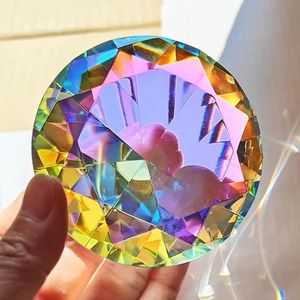 30-80 mm ab coloré K9 Crystal Diamond Paper Paper Decorative Rainbow Maker Prism Glass Diamonds Room de mariage Décoration de bureau 240416