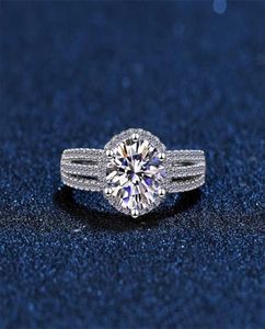 30 karaat luxe trouwring ronde briljante diamanten halo verlovingsringen voor vrouwen bruids sieraden omvatten doos 2202095325730