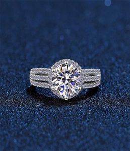 30 karaats luxe trouwring ronde briljante diamant halo verlovingsringen voor vrouwelijke bruidsjuwelen omvatten doos 2202093861025
