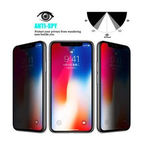 Protecteur d'écran de confidentialité à 30 degrés, verre de protection Anti-espion pour IPhone 12 11 Pro Max 13 Mini XS XR X 8 7 Plus SE 3