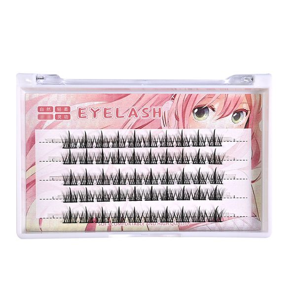 30 faux cils individuels, grappes de cils, Manga, moelleux, doux, naturels, Anime, fournitures d'extension, Kit de produits de maquillage de beauté