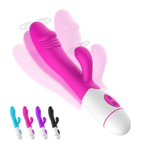 30 fréquence double vibration érotique Anal vagin Massage jouets sexy gode lapin vibrateur vibrateurs pour femmes g-spot masturbateur