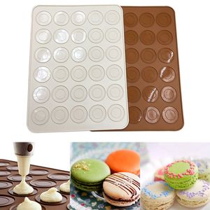 Almohadilla para hornear de silicona de 30 orificios Horno Macaron Estera antiadherente Bandeja para hornear Pastelería Almohadillas para pasteles Herramientas WVT0227