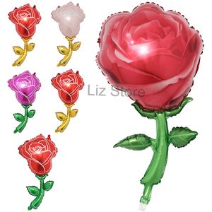 30 pouces décoration feuille d'aluminium rose fleur ballon roses en forme de mariage anniversaire ballon bar fête décor fleurs ballons TH0779