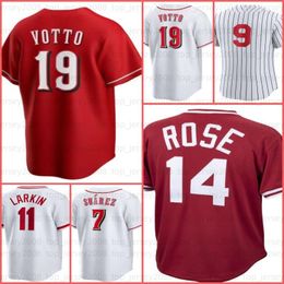 30 Ken Griffey Jr. Baseball Jersey 14 Pete Rose 19 Joey Votto Johnny Bench Barry Larkin Mike Hunter Greene Jonathan India Moustakas Lucas Sims Matt Reynolds 11