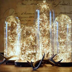 30 LED's waterdichte buitenkuperdraadslichten, op batterijen bediende (inbegrepen) Firefly -sterrenlampen Diy Christmas Mason Jars Wedding Party's (warm licht) Crestech