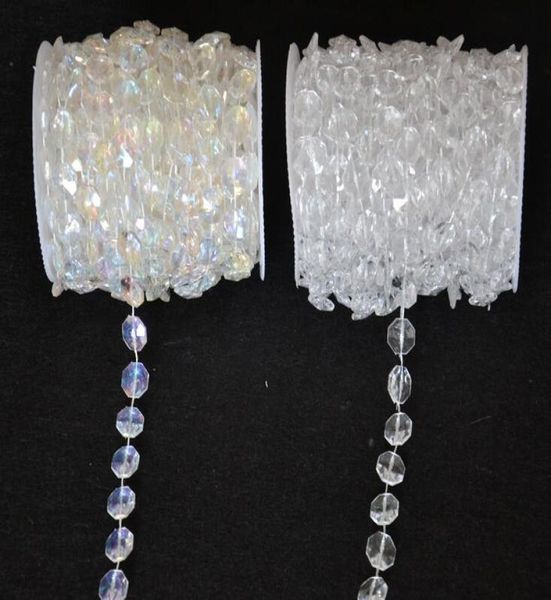 Rouleau de perles acryliques en cristal de diamant de 30 mètres, guirlande suspendue, décor de mariage, d'anniversaire et de noël, rideau DIY WT0522190985